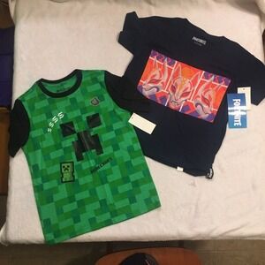 New with tags boys fortnite and minecraft tops M8‎ t shirt